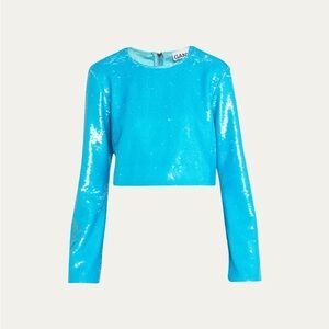 Ganni sequin blouse